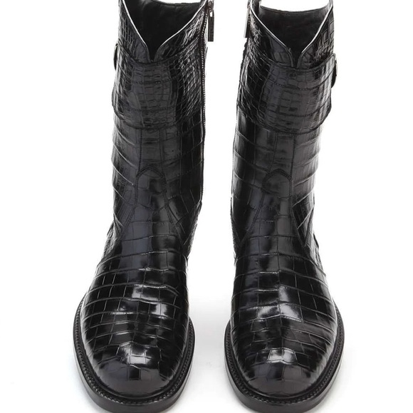 Caporicci 573 Black Genuine alligator boots - Picture 2 of 3